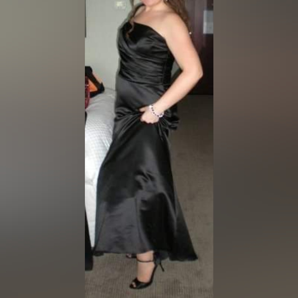 Fit & Flare One Shoulder Black Dress Size 14